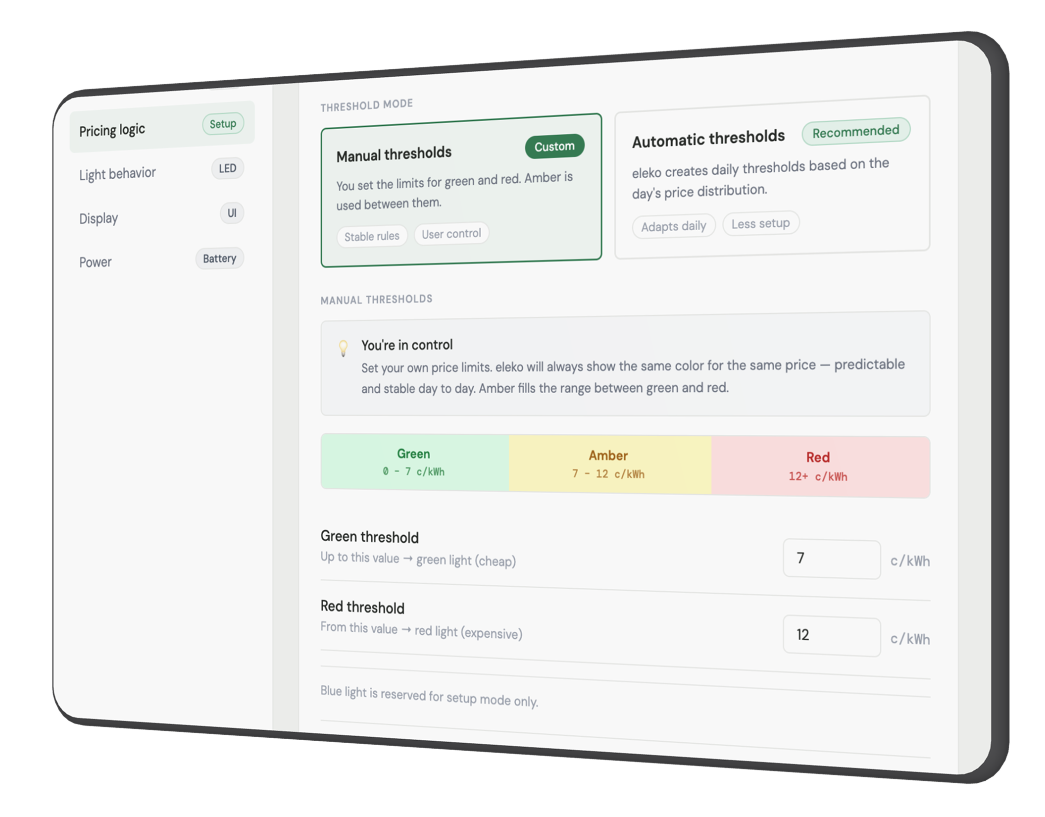 eleko web portal – energy monitoring dashboard
